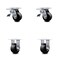 Service Caster 4 Inch Glass Filled Nylon Caster Set with Roller Bearings 2 Brakes 2 Rigid SCC SCC-TTL30S420-GFNR-2-R-2 - alternate 1